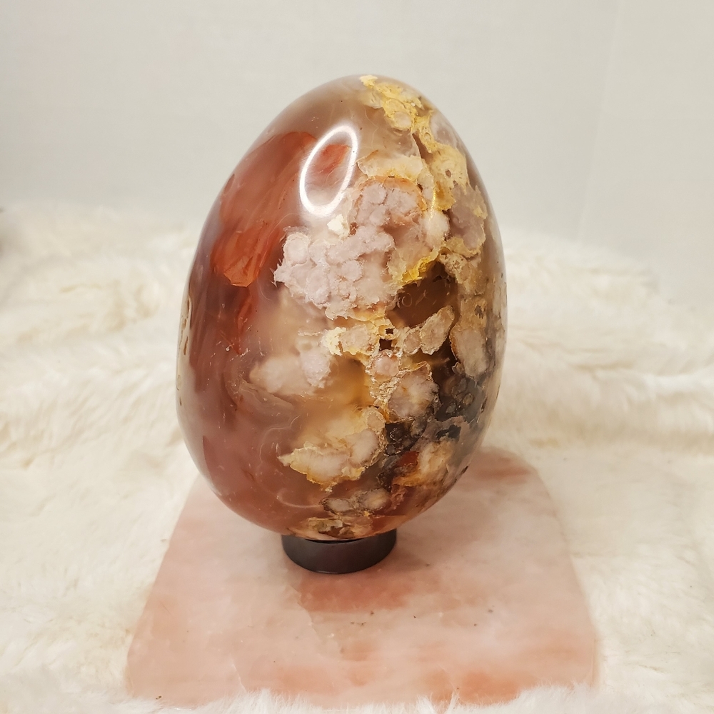 Large Sakura Flower Agate Egg - Picture 7 of 14